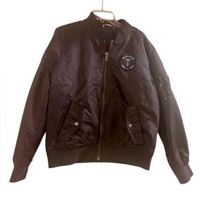 Tommy Hilfiger Dark Brown Bomber Jacket Size L Excellent condition